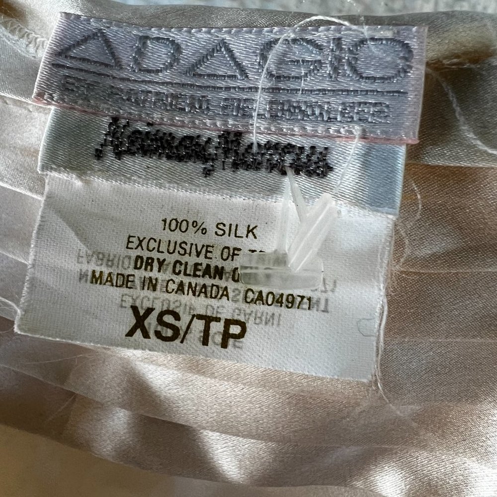 Adagio Vintage Silk Cream Tank Ribbed Top - Picture 4 of 4